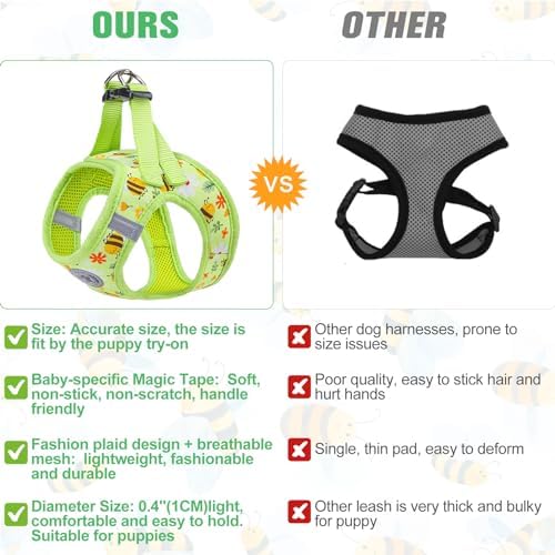 BEAUTYZOO Small Dog Harness and Leash Set, No Pull Puppy Pet Vest - Image 5