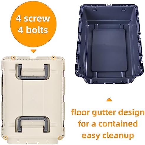 Elevon Plastic Kennels Pet Carrier Rolling Plastic Airline Approved Wire Door - Image 4