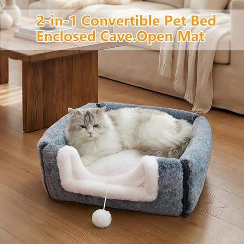Cat Bed for Indoor Cats，Foldable cat cave，Anti-Slip & Water-Resistant - Image 3