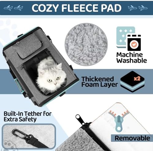 GAPZER Cat Carrier American, Delta Airline Approved Soft Travel Bag - Image 6