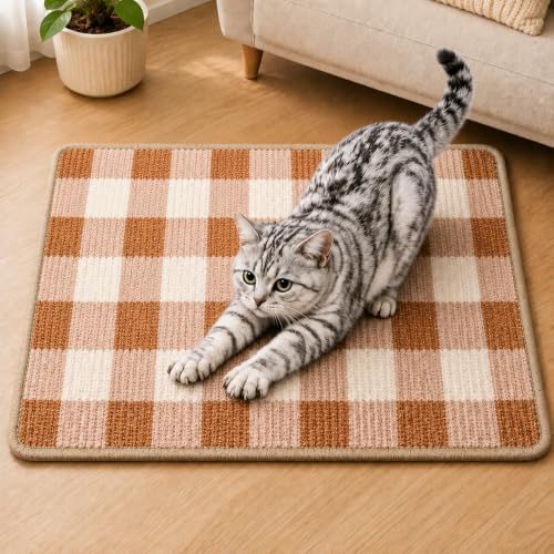 Cat Scratcher Mat, Natural Sisal Cat Scratch Pad by LESISSMER