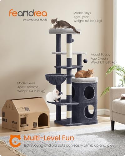 Feandrea Cat Tree Indoor, Dark Gray - Image 2