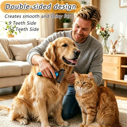 Pet Grooming Tool, Double-Sided Pet Comb - Image 5