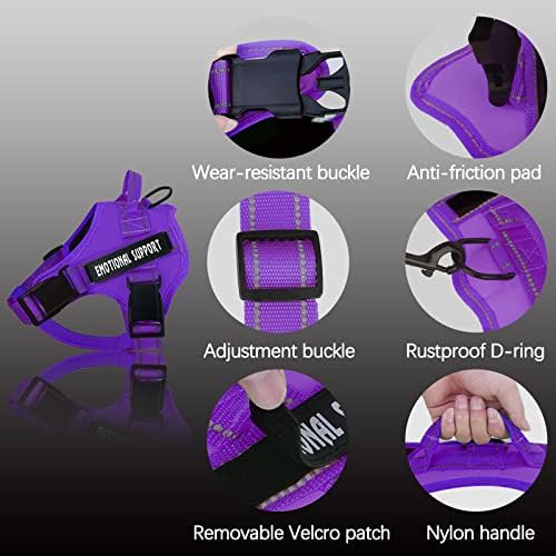 voopet Service Dog Harness, Emotional Support Pet Vest Harness, Reflective - Image 2