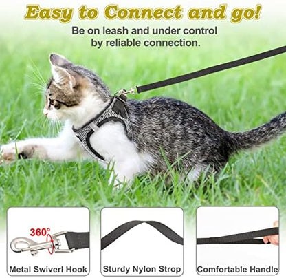 Cat Harness and Leash for Walking Escape Proof, Adjustable Kitten Vest Harness - Image 4