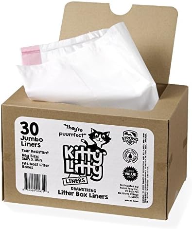 Cat Litter Box Liners 30 Count Drawstring Kitten Waste Bag - Image 2