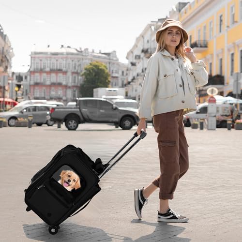 EliteField Deluxe Rolling Backpack Dog & Cat Carrier by EliteField