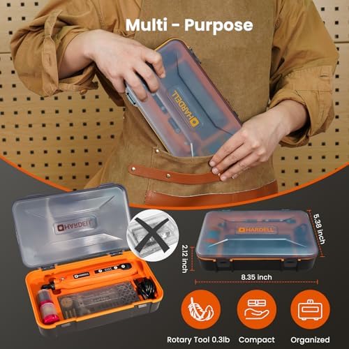 HARDELL Mini Cordless Rotary Tool, 5-Speed 129pcs Gift Kit - Image 5