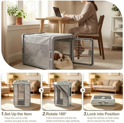 Collapsible Hard Cat Carrier & Small Dog Crate, Pet Carrier Travel - Image 4