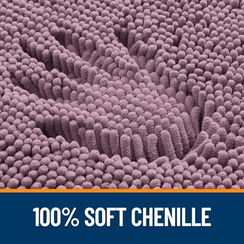 OLANLY Bathroom Runner Rugs 47x20, Extra Soft Absorbent Chenille Bath Rugs - Image 3
