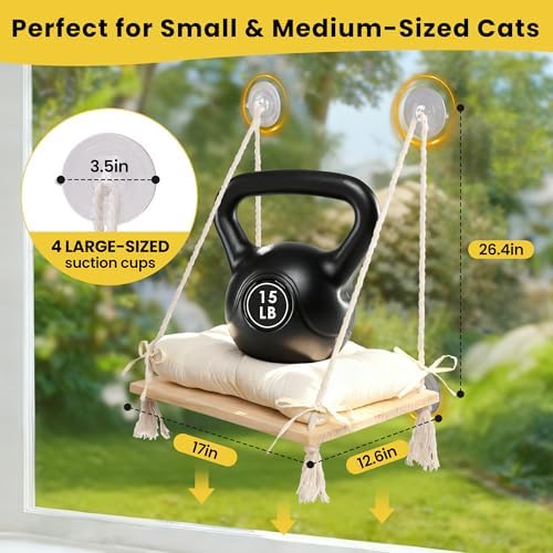 Cat Window Perch, Suction Cup Window Hammock Seat Beds - Image 5