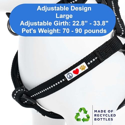 Pawtitas Recycled Reflective Step-in Dog Harness – Adjustable No-Pull Vest - Image 3