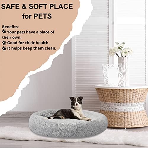 SAVFOX 54 inches Calming Donut Dog Bed - Image 6