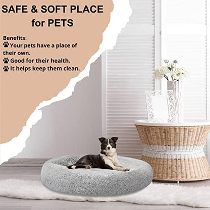 SAVFOX 54 inches Calming Donut Dog Bed - Image 6