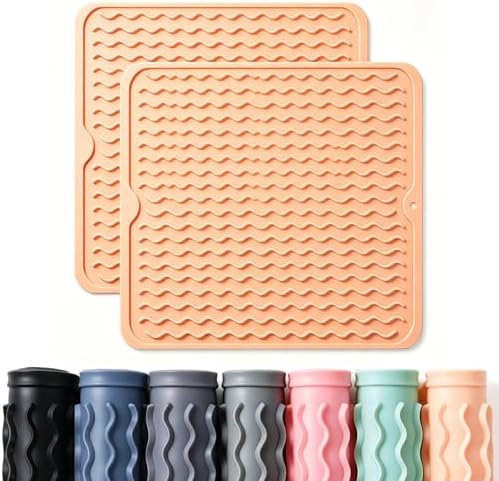 2 Pack Caketime Silicone Dish Drying Mat by CAKETIME