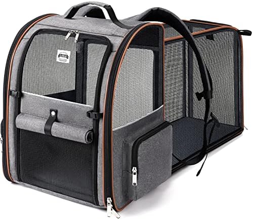 Extra Large Cat Backpack Carrier Expandable Pet Carrier Backpack by LEKEBOBOR