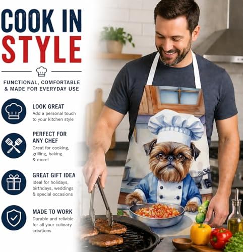 Caroline's Treasures Brussels Griffon The Chef Apron Cooking Kitchen Server - Image 2