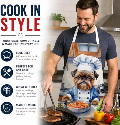 Caroline's Treasures Brussels Griffon The Chef Apron Cooking Kitchen Server - Image 2