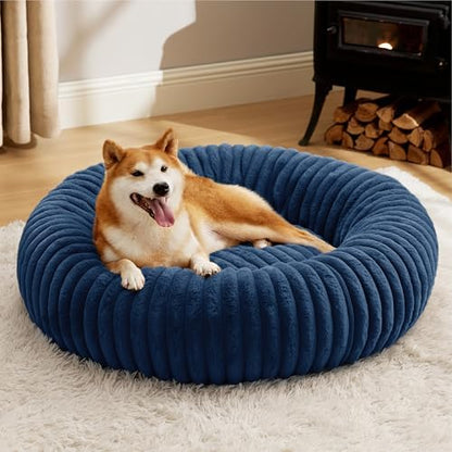 Bedsure ComfyFleece® Donut Dog Beds Large Sized Dog by BEDSURE