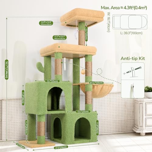 Globlazer 52in Cactus Cat Tree Tower - Image 6