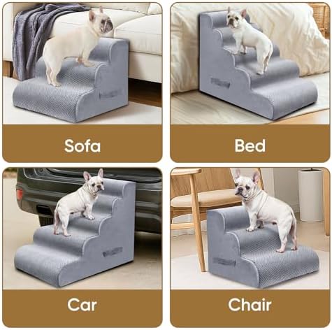 PAWSCRAT 5-Step Pet Stairs for High Beds & Sofas, 22.8''H Dog Stairs - Image 7