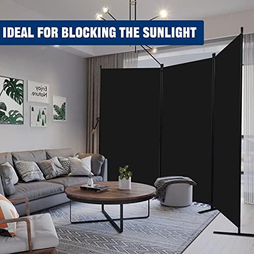 Room Divider 3 Panel-102''Wide, 6FT Room Dividers and Folding Privacy Screen - Image 7