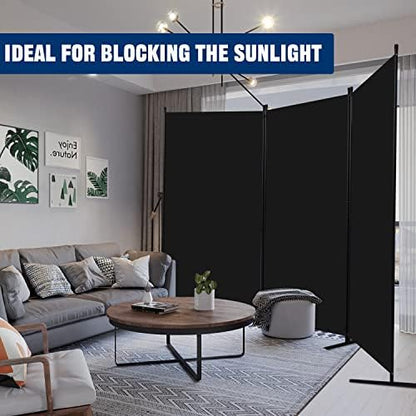 Room Divider 3 Panel-102''Wide, 6FT Room Dividers and Folding Privacy Screen - Image 7