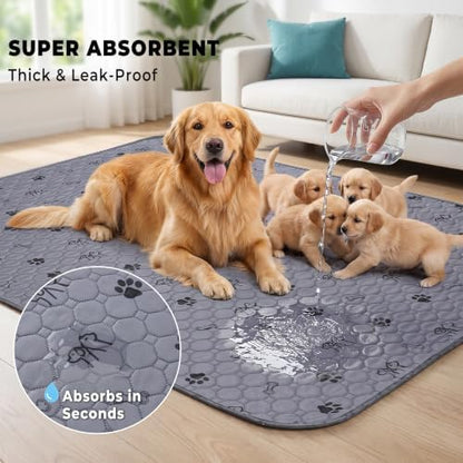 Sunheir Washable Pee Pads for Dogs, 2 Pack 48” x 48” Waterproof Puppy Pads - Image 2