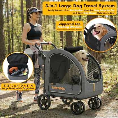PAWZIDEA 3-in-1 Large Dog Stroller - Image 3