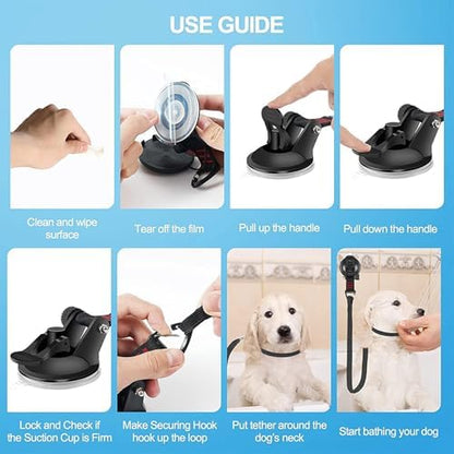Dog Bathing Tether with Suction Cup Adjustable Collar - Image 5