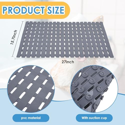 Bathtub Shower Mat, Pet Dog Bathing Non-Slip Mat, Dog Bath mat - Image 2