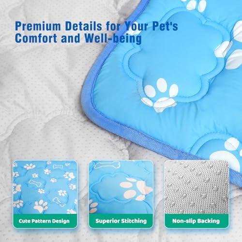 Dog Cooling Mat, Extra Large Cooling Dog Bed Mat - Image 6
