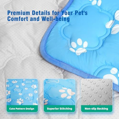 Dog Cooling Mat, Extra Large Cooling Dog Bed Mat - Image 6