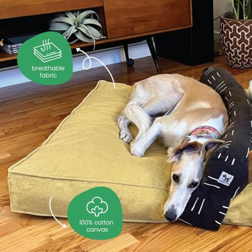 Molly Mutt Yellow Dog Bed Cover, Non-Toxic & 100% Cotton - Image 4