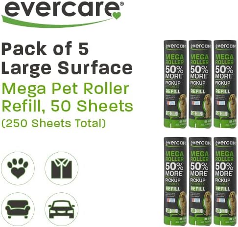 Evercare 10" Wide Large Surface Mega Pet Roller Refill, 50 Sheets Each - Image 3