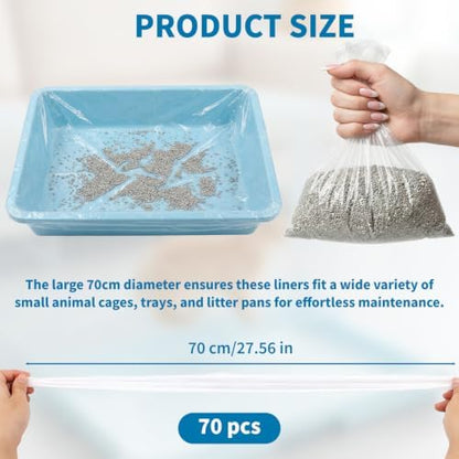 70 Pcs Disposable Plastic Cage Liners - Image 2