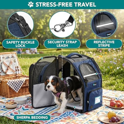 PetAmi Expandable Dog Cat Backpack Carrier, Airline Approved - Image 4