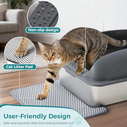 OLIXIS Stainless Steel Large Cat Litter Box - Image 3