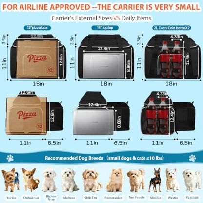 Petskd Top and Side Expandable Small Pet Carrier Airline Approved - Image 4