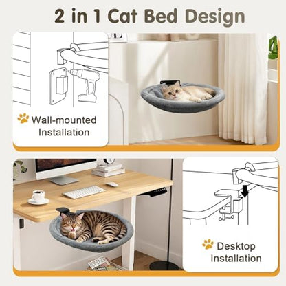 17.3" Extra Large Cat Desk Bed Cat Desk Hammock - Image 2