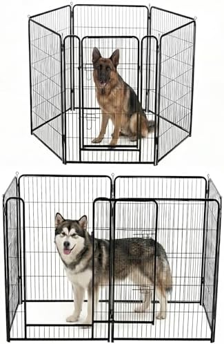 NEWBULIG Dog Playpen Indoor 40 Inch 6 Panels, Metal Outdoor Dog Fence Pen by NEWBULIG