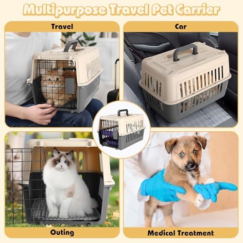 2 Set Hard Plastic Pet Carrier Breathable Dog Cat - Image 7