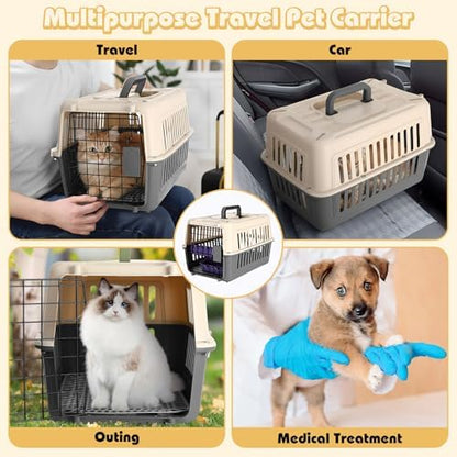 2 Set Hard Plastic Pet Carrier Breathable Dog Cat - Image 7
