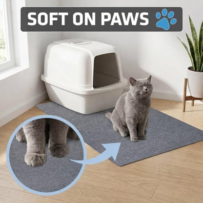 Drymate Cat Litter Box Mat, Litter Trapping Mat, Light Grey, 29x36 XL - Image 4