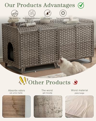 SETVSON Cat Litter Box Enclosure - Image 3