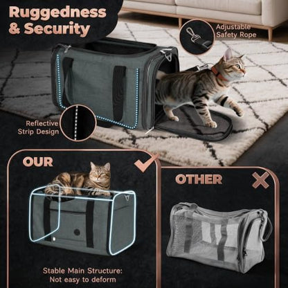 YUDODO 25lbs Cat Carrier Lightproof Soft Sided Pet Carrier - Image 5
