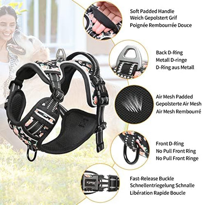 HEELE Dog Harness, No Pull Adjustable Padded Reflective Harness - Image 2