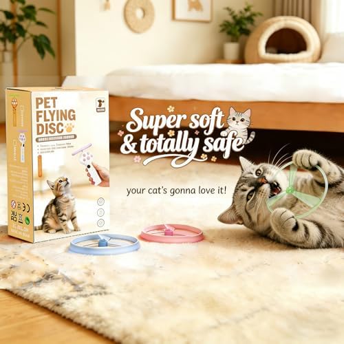 10Pcs Cat Toy Flying Discs, Interactive Cat Fetch Toy - Image 5