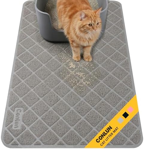 Conlun Cat Litter Mat Litter Trapping Mat, Less Waste Cat Litter Box Mat by Conlun