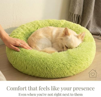 nononfish Calming Donut Dog Bed, Soft Plush Pet Bed - Image 2